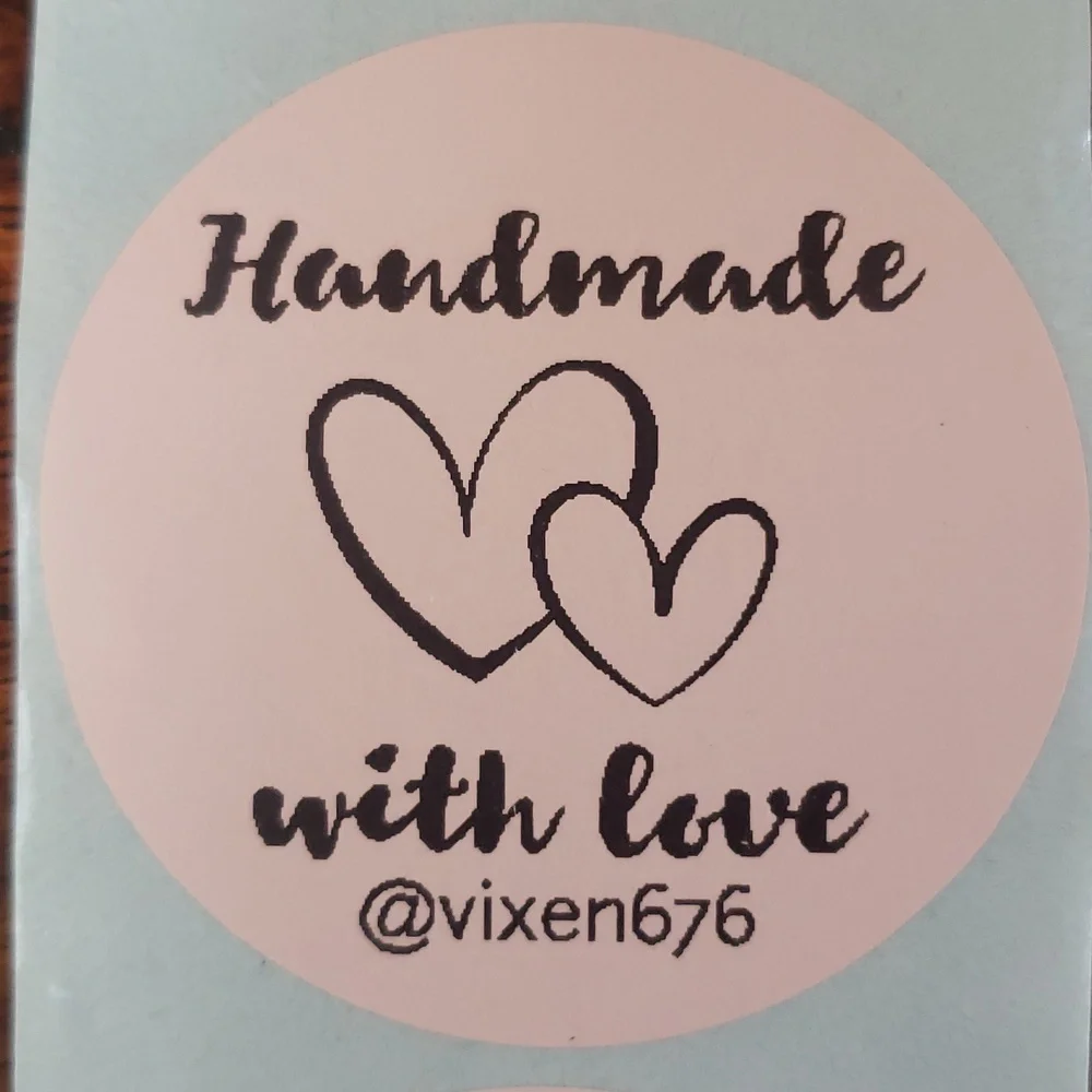 50 Custom Stickers • 2” Pink Handmade With Love Round Packaging Shipping Labels